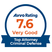 Avvo 7.6 Very good Rating Top Attorney Criminal Defense